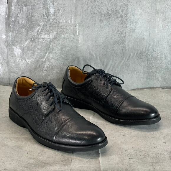 MJNY BY MARC JOSEPH Men\'s Black Leather Wellington Lace-Up Oxfords SZ 9 main image 5